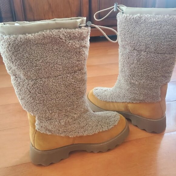 Aerosoles Schade Suede and Faux Shearling Boots - Picture 4 of 7